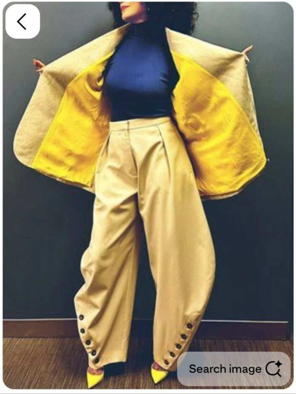 NWT STYLEWE Bold Avant-Garde Editorial, Warm Gold 2-piece Suit XL